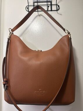 kate spade Brown Pebbled Leather Shoulder Hobo